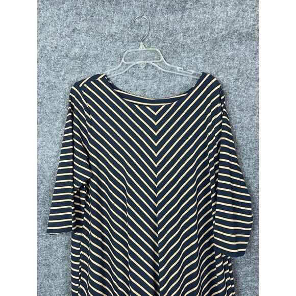 J. Jill Dress Wherever Collection Women's XLP Navy Cream Midi NWT $109.00 - Picture 2 of 14